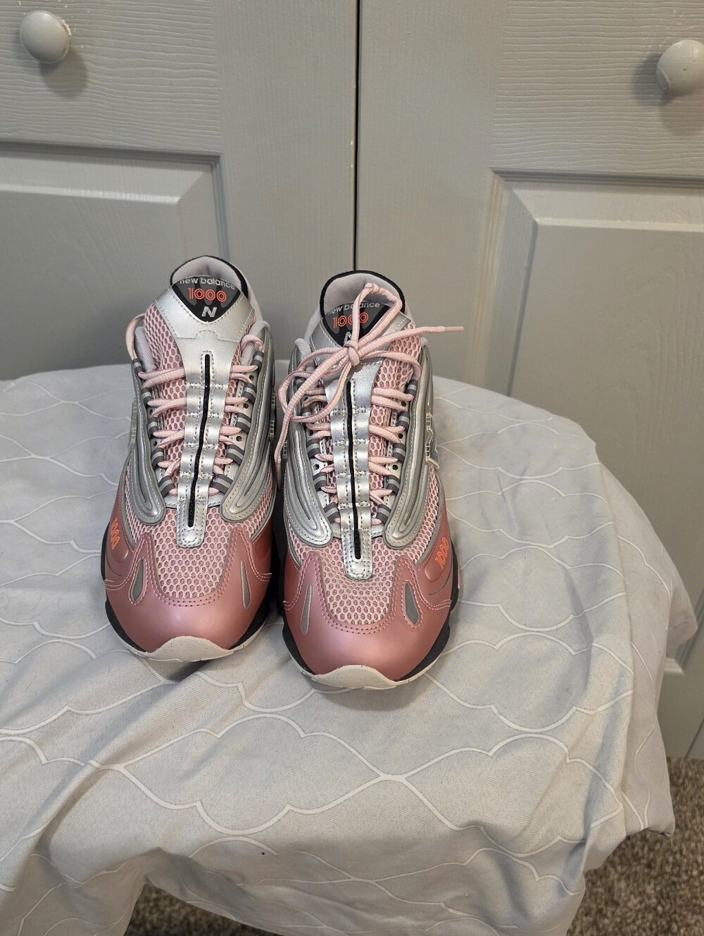 New Balance Pink & Silver 1000's NWOB